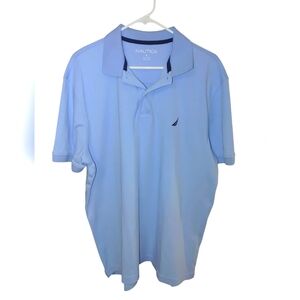Men's Nautica Blue Polo Shirt Classic Short Sleeve, Size XL